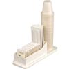 Baroni Home Organizer per caffetteria in Plastica Resistente Porta Tazzine, Organizzatore per Bicchierini, Posate, Zucchero, Cucchiaini, Cannucce, Funzionale e Facile da Pulire, 24x9x7 cm, Bianco