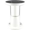 Area illumina Lampione Solare da Giardino LED 2CCT, Nero o Bianco, Policarbonato, IP65, 300Lm, 4000K/6000K, Installazione su Superficie o Terreno (Bianco, H 285 millimetri)