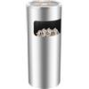 Dekltus Posacenere da 15 litri per esterni con pattumiera, in acciaio inox, multifunzionale, grande, con secchio interno rimovibile, per esterni (25 x 61 cm)