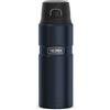 Thermos Stainless King Borraccia Termica Acciaio Inox 710ml Blu Opaco | isolamento sottovuoto, caldo e freddo, ermetica, da viaggio, senza BPA, doppia parete, tappo a vite, acciaio 18/8