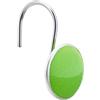 Amazon Basics - Ganci per tenda da doccia, a forma di bottone, colore verde, 12 Unità