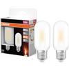 OSRAM Lampadine LED con effetto fiamma, opache, 1 W, attacco E27, 1800 K | LED FLAME STICK, LED Lamps, bianco, 15000 h, confezione da 2