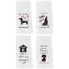 Geqtt Gqtt Dachshund Gifts - Asciugamani da cucina con cane Wiener, set di 4 strofinacci per amanti del bassotto