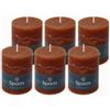 Spaas 6 Candele a Colonna Rustico Inodori, 80/110mm, ± 65h, Bordeaux