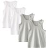Tolmaiertu Canotte per Bambini, Canottiere Traspiranti morbide di Cotone Puro per Ragazzi 2-10 Anni (Pack of 4)