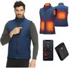 KEMIMOTO Gilet Riscaldato Uomo Donna, Antivento Gilet Riscaldato con Telecomando APP, Elettrico Giubbotti Riscaldati con Batteria da 10000 mAh per Sci Escursionismo Caccia Pesca Motociclismo
