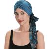 ZLYC Copricapo estivo da donna con stampa turbante | Elastico sottile traspirante, stile minimalista chic quotidiano, brunch in ufficio, passeggiata in città