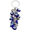 Healeved Portachiavi Occhio Turco Blu Sospeso Amuleto Protezione Contro Malocchio Decorazione Appendibile Resistente per Casa e Auto