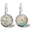 So Sweet Orecchini cabochon primavera , Regalo di Natale per idea regalo moglie - San Valentino- regalo di compleanno - argento antico (ref.83a).