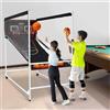 Gioco Arcade Basket Pieghevole 2 Giocatori con Segnapunti LCD e 5 Palloni