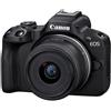 Canon EOS R50 RF-S18-45mm f/4.5-6.3 is STM Mirrorless Camera (Black)- Video 4K
