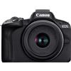 Canon EOS R50 RF-S18-45mm f/4.5-6.3 is STM Mirrorless Camera 4K Video - Nero