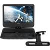 Lenco, Lettore DVD Portatile 9" Schermo Girevole e Inclinabile con Supporto Auto