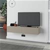 EffeZeta Mobile porta TV sospeso Francy cashmere con ante a ribalta 135x31.7x25 cm.
