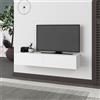 EffeZeta Mobile porta TV sospeso Francy bianco ante a ribalta 135x31.7x25 cm.