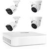 VulTech Security Kit Videosorveglianza UVR 2 Telecamere Bullet 2 Telecamere Dome
