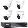 VulTech Security Kit DVR 8 Canali 4 Telecamere Bullet 4 Telecamere Dome 5Mpx