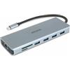 DICOTA D32065 hub di interfaccia USB 3.2 Gen 1 [3.1 Gen 1] Type-C Argento (USB-C