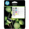 HP Confezione da 4 cartucce di inchiostro nero, ciano, magenta, giallo originali