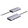 eSTUFF ES623009 hub di interfaccia Grigio (USB-C 12-in-1 Mobile Hub - USB 3.2 Ge