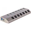 StarTech.com Hub USB-C Autoalimentato a 7 Porte con Interruttori Individuali On/