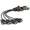 StarTech.com Scheda adattatore seriale PCI Express RS232 a 4 porte - Scheda cont