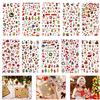 Aipaide 10 Fogli Adesivi Natalizi: Babbo Natale, Albero, Pupazzo di Neve, Renna, Campana, Confezione Regalo - Per Bambini, Biglietti e Decorazioni Album