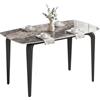 HOMCOM Tavolo da Pranzo per 4 Persone Tavolo Cucina 130x70x75 cm Marrone