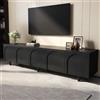 luckdect Mobile TV, supporto TV, 5 porte a spinta, lunghezza 180 cm, mobile TV da soggiorno, armadio basso soggiorno interno per TV fino a 70 pollici