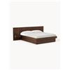 Westwing Collection Letto in legno con comodini e testiera Nanto - Marrone