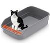 Vealind Cassetta Igienica per Gatti XXL, per Famiglie con Più Gatti, 60x40x16 cm, Aperta, Anti-Perdite, Ingresso Basso