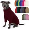 IECOii Maglione autunnale per cani e cuccioli di taglia extra large, caldo maglione natalizio per cani, capi invernali tinta unita per pitbull e labrador retriever (bordeaux, taglia XL)