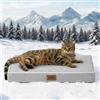 COZY KISS Letto Rinfrescante Cani Piccola Taglia S, Q-Max>0.4 Cuscinetto Ortopedico Traspirante Memory Foam Gel, Tappetino Lavabile Trasportino, Fondo Antiscivolo, 61x41x7.5cm, Grigio Argento