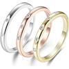 JewelryPalace Classici Anelli Impilabili Donna placcato oro bianco 14K con Cubic Zirconia, Promessa Solitario Anello Rosa Donna a Tre Pietre Anello Dorato con 5 Pietre, Fedi Matrimonio Set Anelli 19.5