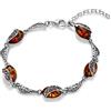Copal Bracciale In Argento Autentico Con Ambra E Lunghezza Regolabile Per Donne