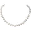 Treasure Bay Elegante collana di perle d'acqua dolce barocche da 8-9 mm, per donne e ragazze: bianco, rosa, grigio, nero, verde, rosso scuro, 44 cm, Perla, Perla