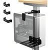 Coxyzoxy Porta PC Sotto Scrivania Regolabile, Supporto Case Desktop 22kg Metallo