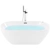 Beliani Vasca da Bagno Freestanding Idromassaggio con Luci LED Bianca 170 cm