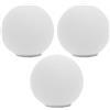 Amosfun 3 Pezzi Paralume Sferico in Vetro Bianco Opaco per Lampade G9 | Diffusione Morbida della Luce, Finitura Satinata Lattiginosa, Antiriflesso, per Hotel e Tavoli da Pranzo