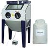 SOGI S-100 Sabbiatrice cabina di sabbiatura + sacco di corindone (25 kg di microfere in vetro grana 200/300)