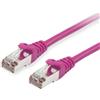 equip - Cavo patch - da RJ-45 (M) a RJ-45 (M) - 50,0 m - S/FTP - CAT 6 - senza alogeni, stampato, a trefoli - viola (615557)