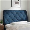 vidaXL Cuscino per testiera blu 100 cm in tessuto