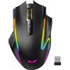 TECKNET Mouse da gaming TECKNET, wireless, 2,4 GHz, con tasto per fuoco rapido, 12800 DPI