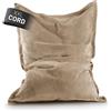 DS Produkte Pouf LUMALAND Classic XXL Cord 380 L - 140 x 180 cm - con rivestimento lavabile