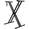 Audibax Onyx 120 - Supporto a forbice doppio per tastiere (Yamaha, Casio, Roland, Korg) - Disponibile in diversi colori