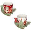 BRANDANI TAZZA VILLAGGIO IN FESTA SET 2PZ 80377