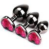 Solo Sexxy Set di 3 pezzi di lusso in metallo a forma di cuore anale trainer gioiello Butt Plug kit S & M adulto gay Solo Sexxy ano tappi anali donna uomo regali sessuali cose per principianti coppie