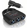 NOWEISU 5 in 1 Caricatore Auto USB C 120W, Sdoppiatore Accendisigari Auto | Presa Accendisigari 12 V/24 V, Caricatore Accendisigari per Telefoni Tablet GPS Dash Cam