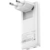 Verbatim Fold 'n' Go GaN Charger 65W 2 Porte USB-C Caricatore Pieghevole PD3.0 Compatto Caricatore Rapido Multipresa per Apple MacBook, Notebook, iPad, iPhone 15 - iPhone 17, Samsung, Bianco