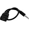 Gogogmee Cavo Audio Auto 3,5 MM a USB Convertitore Musicale Estensore Maschio-Femmina Compatibile Dispositivi Elettronici Auto Collegamento Semplice Trasmissione Audio Stabile Accessorio